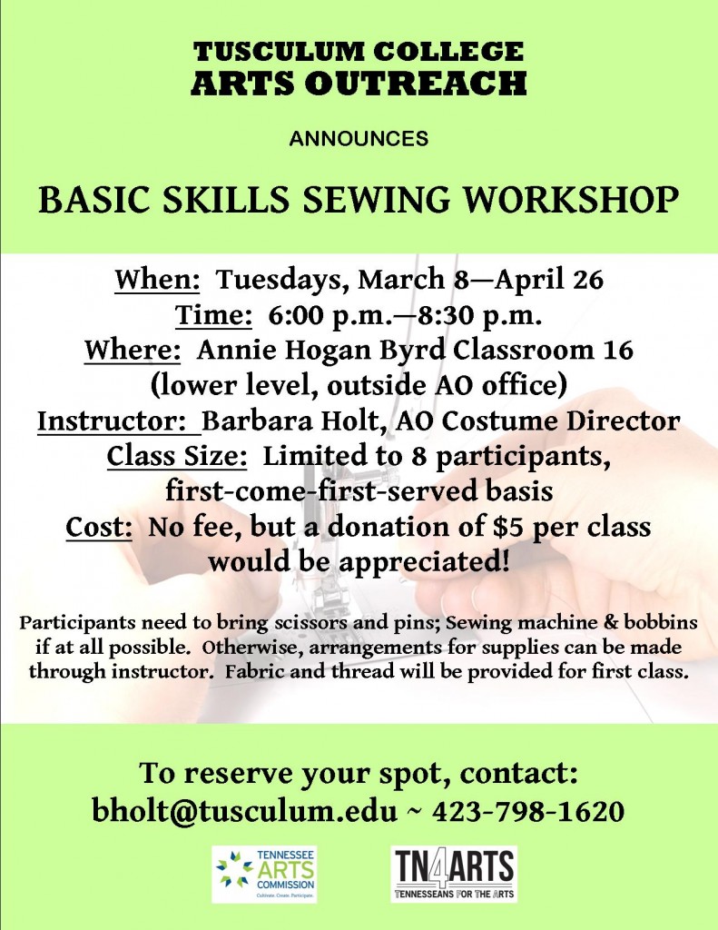 Sewing workshop flyer
