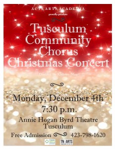 Chorus christmas concert poster