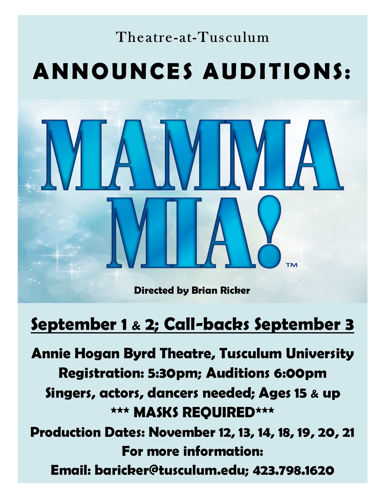 MM audition flyer
